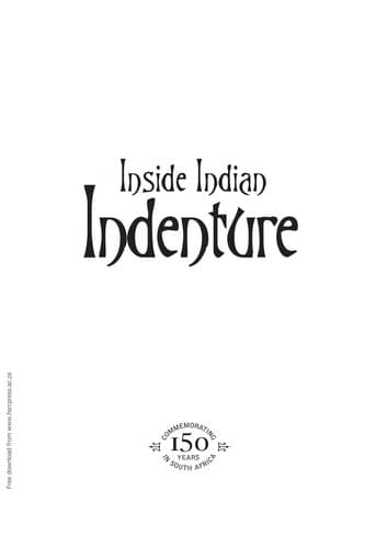 Tapa de Inside Indian indenture