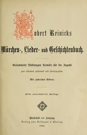 Tapa de Robert Reinicks M©Þrchen-, Lieder- und Geschichtenbuch