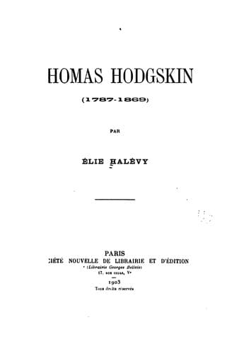 Tapa de Thomas Hodgskin (1787-1869)
