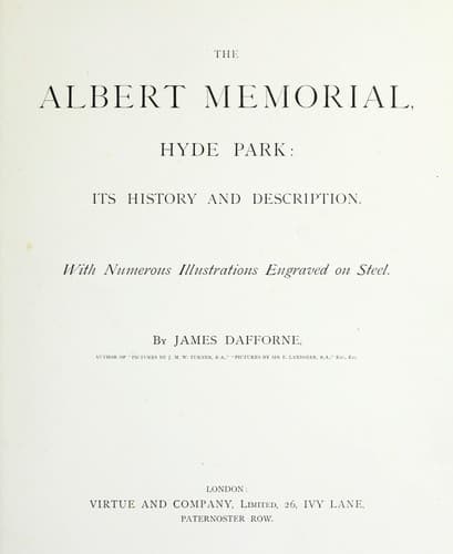 Tapa de The Albert Memorial, Hyde Park
