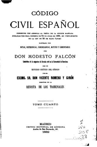 Tapa de Código civil español