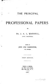 Tapa de The principal professional papers of Dr. J.A.L. Waddell, civil engineer