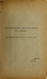 Tapa de The economic development of Canada