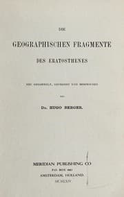 Tapa de Die geographischen Fragmente des Eratosthenes