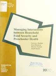 Tapa de Managing interactions between household food security and preschooler health