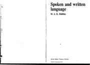 Tapa de Spoken and written language
