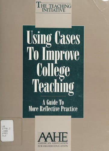 Tapa de Using cases to improve college teaching