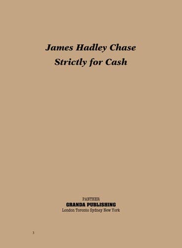 Tapa de Strictly for Cash
