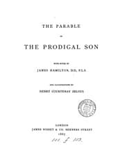 Tapa de The parable of the prodigal son (Luke xv. 11-32) with notes by J. Hamilton