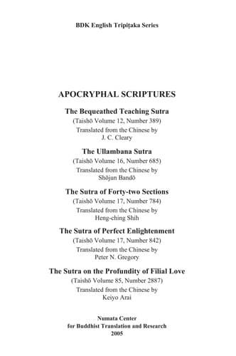 Tapa de Apocryphal Scriptures
