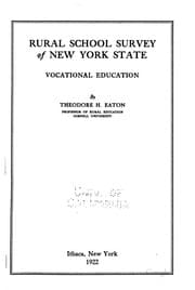 Tapa de Rural school survey of New York state: vocational education
