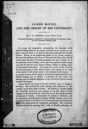 Tapa de James McGill and the origin of his university