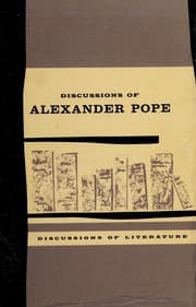 Tapa de Discussions of Alexander Pope