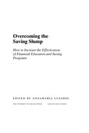 Tapa de Overcoming the saving slump