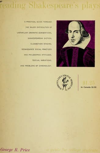 Tapa de Reading Shakespeare's plays