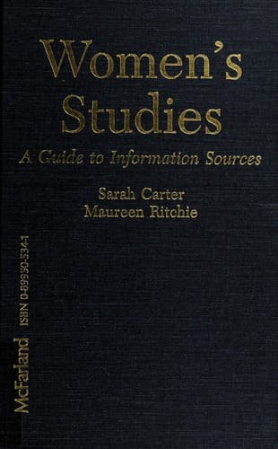 Tapa de Women's studies