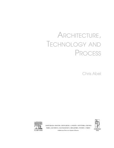 Tapa de Architecture, technology and process