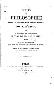 Tapa de Cours de philosophie, professé à la faculté des lettres pendant l'année 1818 ..