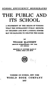 Tapa de The Public and Its School: A Statement of the Means of Finding what the ..