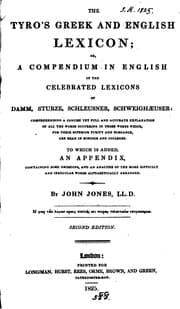 Tapa de The tyro's Greek and English lexicon; or, A compendium in English of the ..