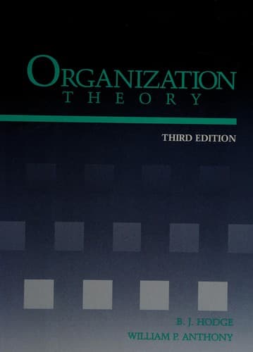 Tapa de Organization theory.