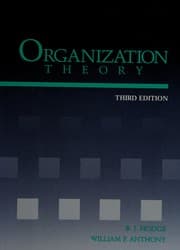 Tapa de Organization theory
