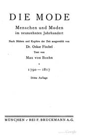 Tapa de Die Mode: Menschen und Moden im neunzehnten Jahrhundert