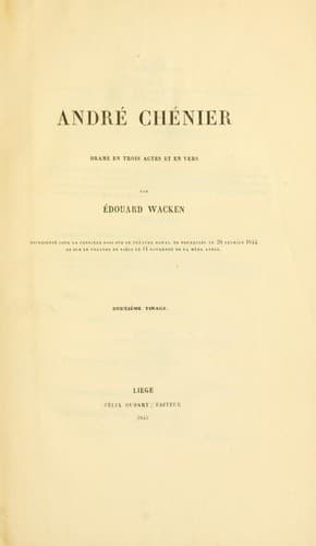 Tapa de André Chénier