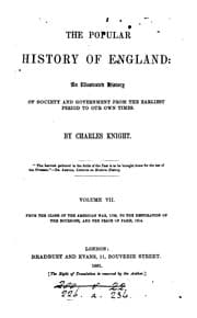 Tapa de The popular history of England: An Illustrated History of Society and Government from the ..