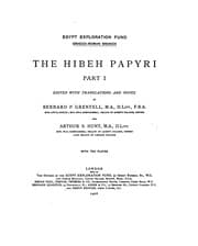 Tapa de The Hibeh papyri