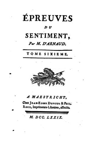Tapa de Épreuves du sentiment