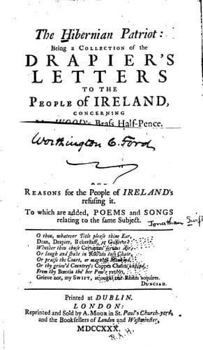 Tapa de The Hibernian Patriot: Being a Collection of the Drapier's Letters to the People of Ireland ..