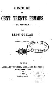 Tapa de Histoire de cent trente femmes: le Niagara