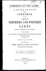 Tapa de A brief sketch of the commerce of the great northern and western lakes for a series of years