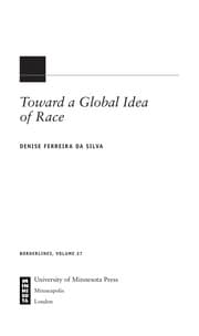 Tapa de Toward a global idea of race