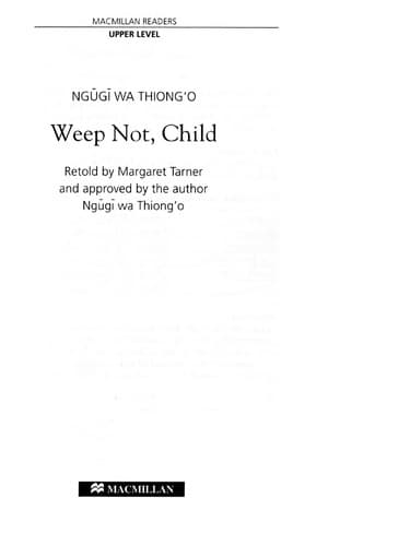 Tapa de Weep Not, Child [adaptation]
