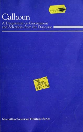 Tapa de A disquisition on government