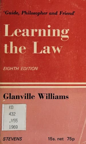 Tapa de Learning the law