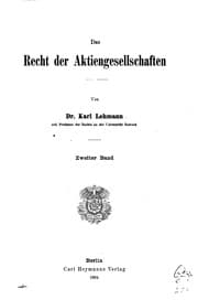 Tapa de Das recht der aktiengesellschaften