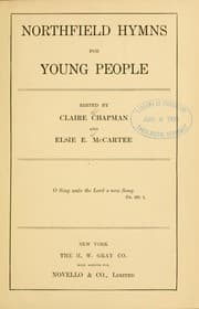 Tapa de Northfield hymns for young people