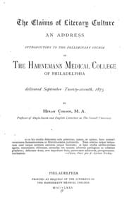 Tapa de The claims of literary culture
