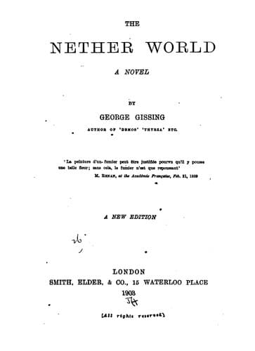 Tapa de The Nether World: A Novel