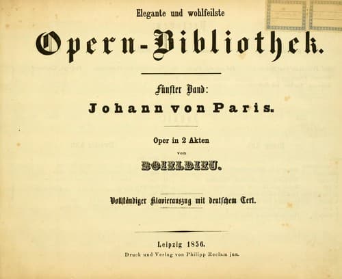 Tapa de Johann von Paris