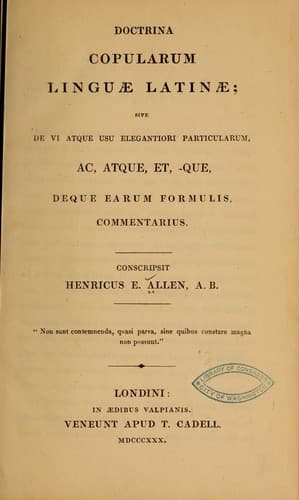 Tapa de Doctrina copularum linguæ