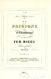 Tapa de La prigione d'Edimburgo, del Maestro Fed. Ricci