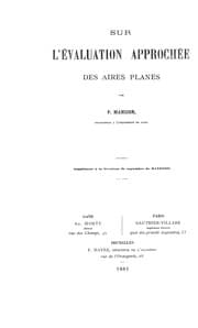 Tapa de Sur l'évaluation approchée des aires planes
