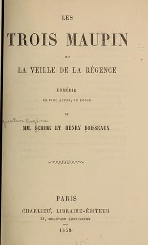 Tapa de Les trois Maupin