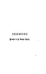 Tapa de Sermons preached in the Temple church