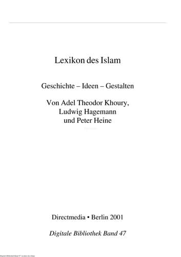 Tapa de Lexikon des Islam