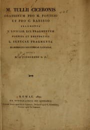 Tapa de Orationum pro M. Fonteio et pro C. Rabirio fragmenta
